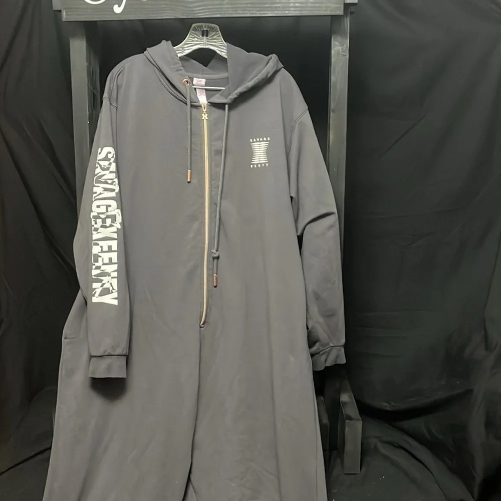 Savage X Fenty - Forever Savage Showgirl Hooded Gray Onesie